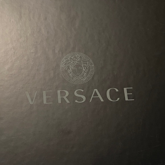 Versace Vitello+Nastro Greca Leather Sneaker in Sapphire+Neon Green Size 44